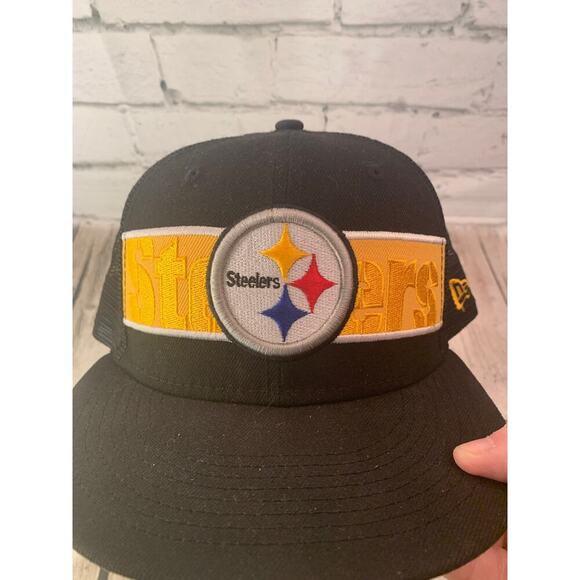 NEW ERA 9Fifty Men's Pittsburgh Steelers Trucker Tonal Snap Back Hat - Picture 3 of 8